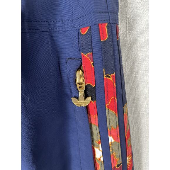 Adidas Track Pants Mens Blue Trefoil Three Stripes Joggers Lined Zip Pockets - Picture 10 of 15